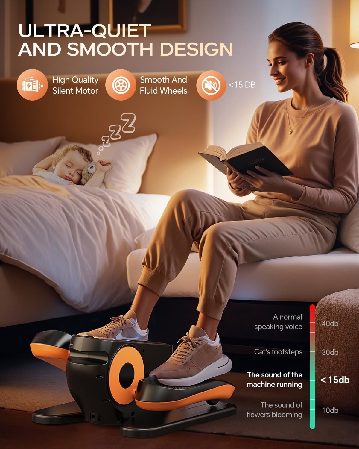 Under Desk Elliptical Machine, Ellipse Leg Exerciser as Seen on Tv for Seniors