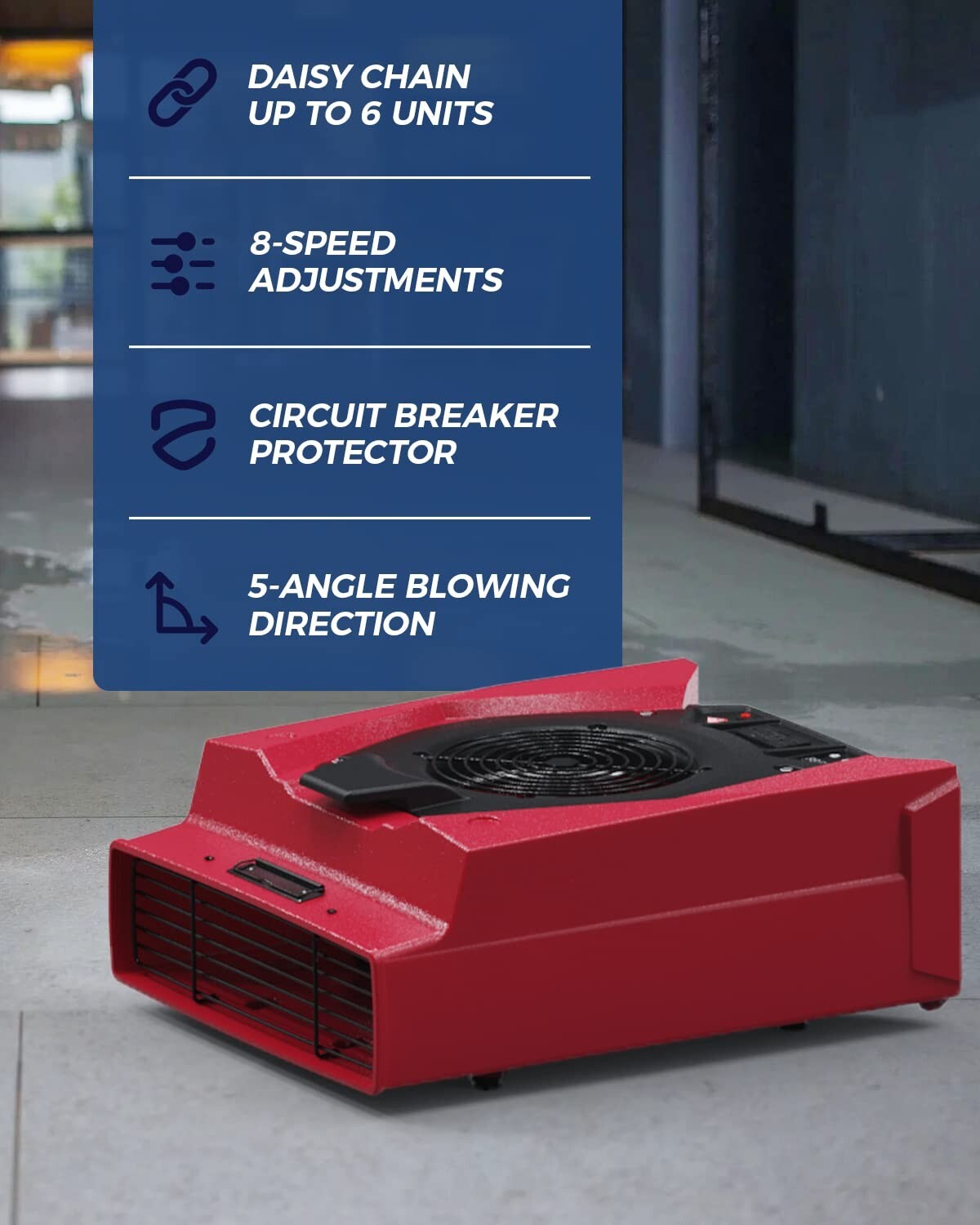 ALORAIR Zeus 900 Air Mover Commercial Blower for Carpets,Walls, Floor Blower Fan