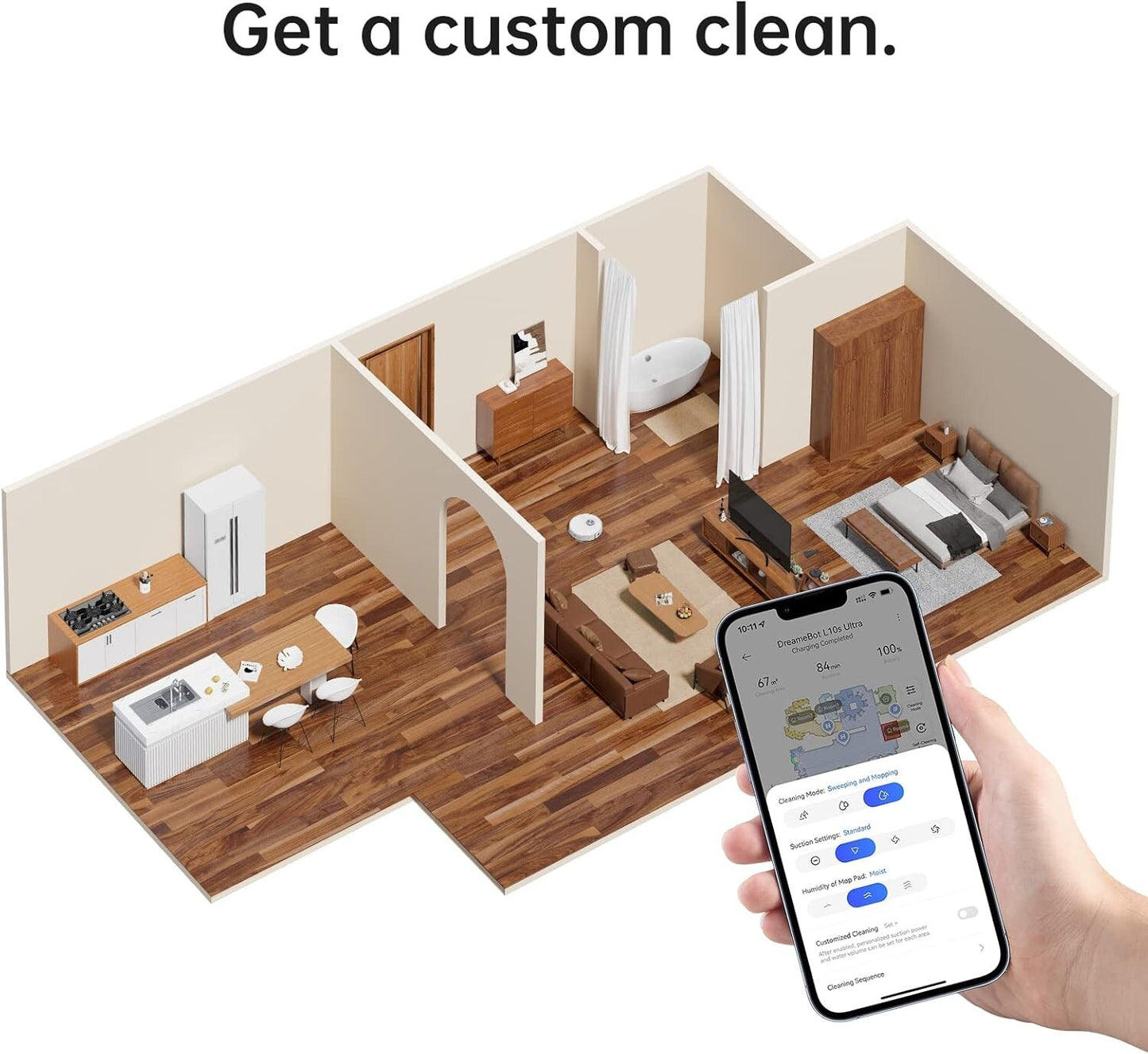dreame L10s Ultra Robot Vacuum and Mop Combo, Automatic Cleaning and Drying