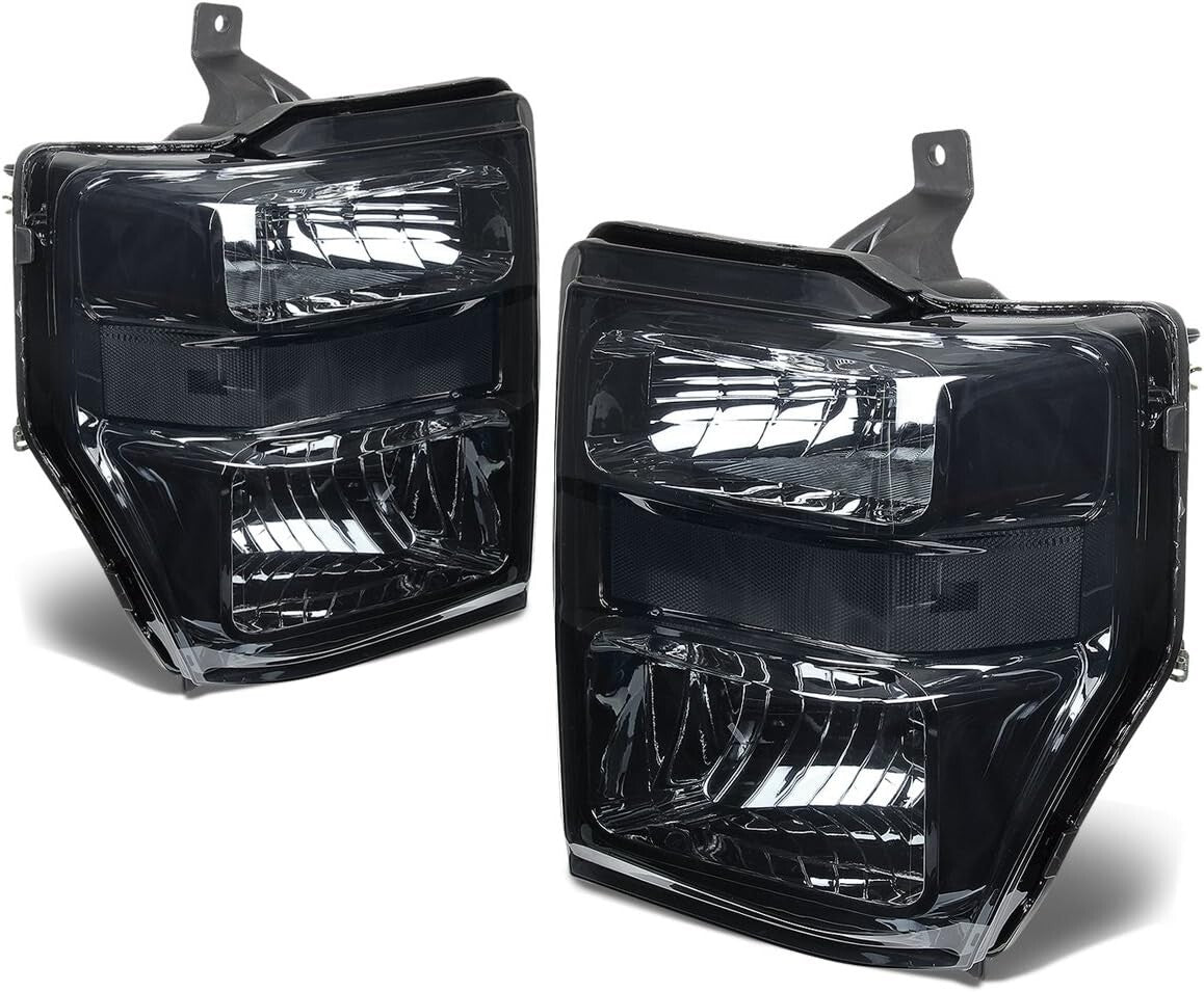 Smoke Lens Headlights Compatible 08-10, F-250 / F-350 / F-450 / F-550 Super Duty