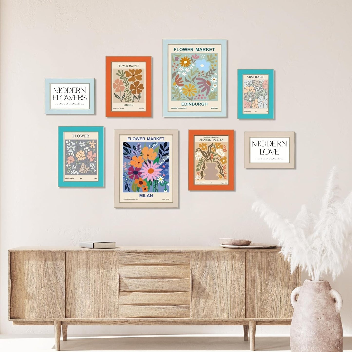 VIOLABBEY 11x14 Picture Frame Set of 4, Colorful Photo Frame of Modern Style, Hi