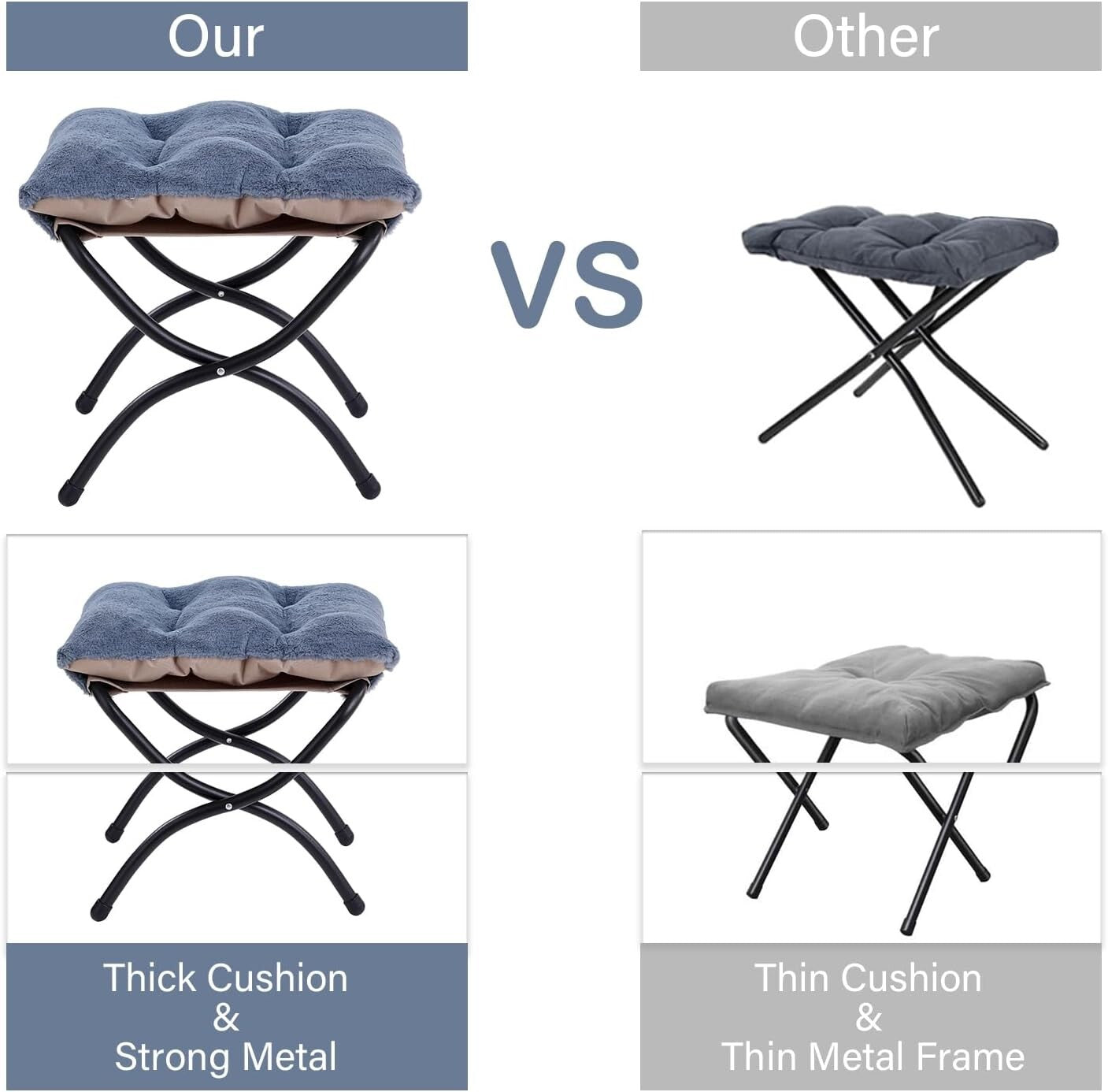LITA Lazy Chair with Ottoman, Modern Accent Leisure Upholstered Sofa Chair