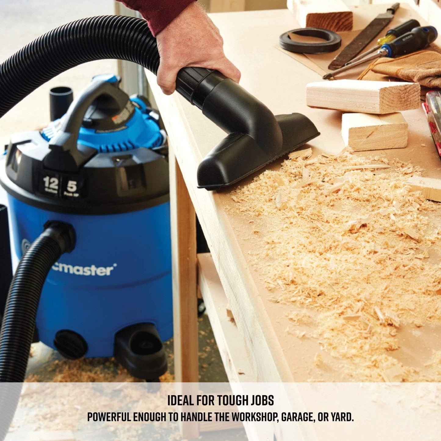 Vacmaster - 9.5 litre vacuum cleaner, with up to 2 horsepower
