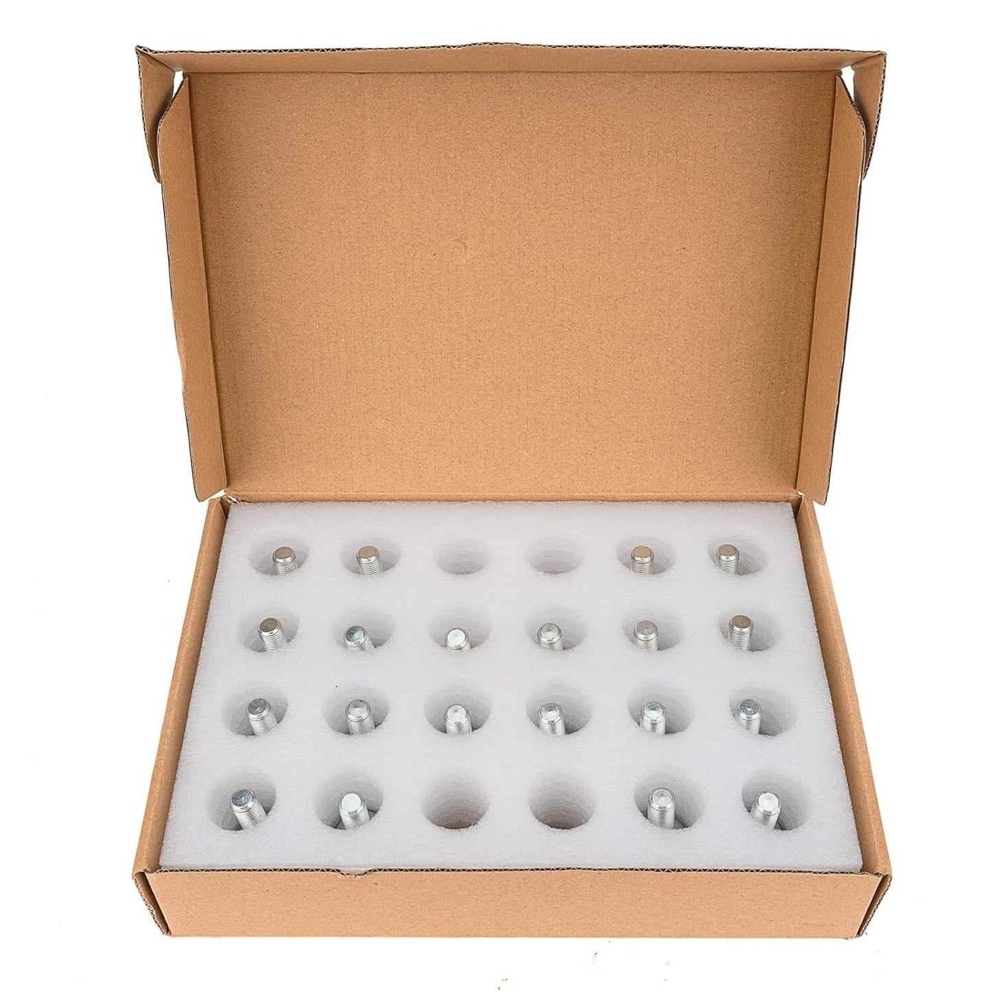 611-005 Wheel Lug Bolts, M12-1.25, 19mm Hex, 25mm Thread, 20pcs