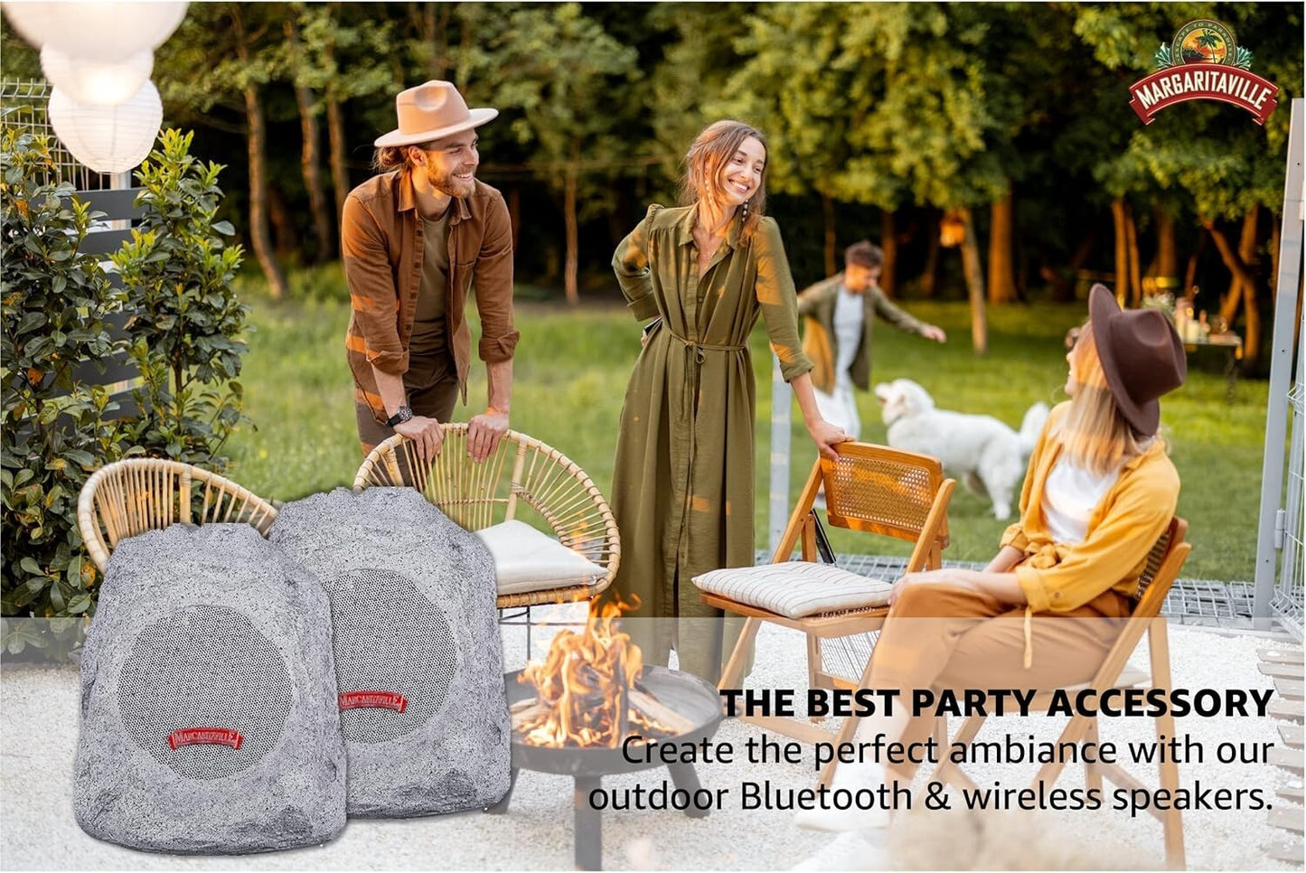 Margaritaville “On The Rock” Outdoor Bluetooth Wireless Speaker | Bluetooth