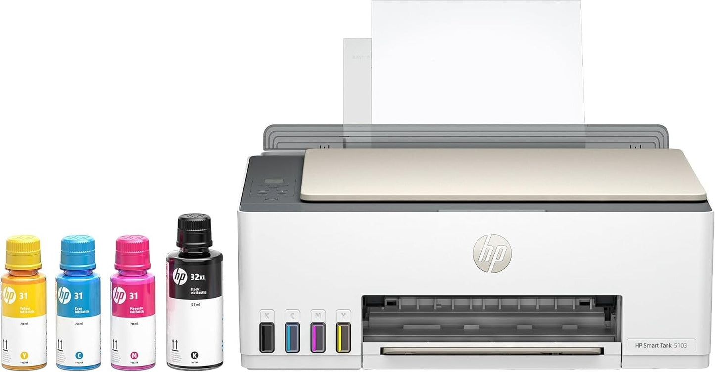 HP Smart Tank 5103 Wireless All-in-One Printer with 2-Year Ink and 100 Sheets