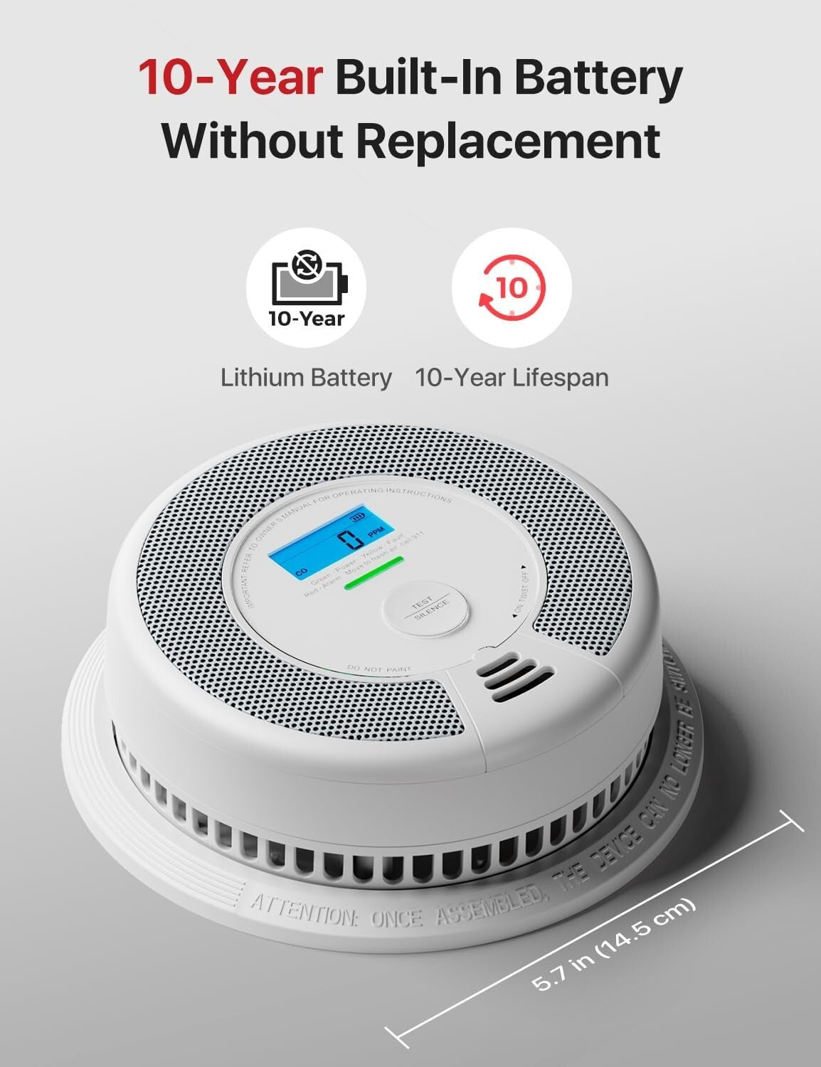 X-Sense Wireless Interconnected Combination Smoke and Carbon Monoxide Detector
