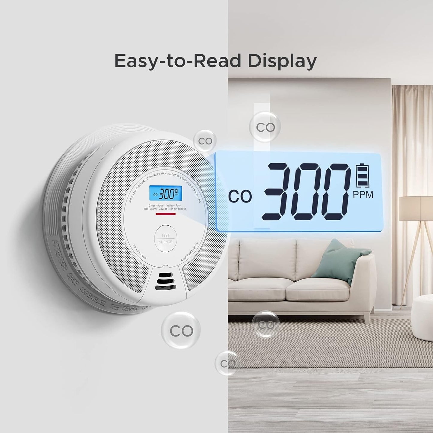 X-Sense Wireless Interconnected Combination Smoke and Carbon Monoxide Detector