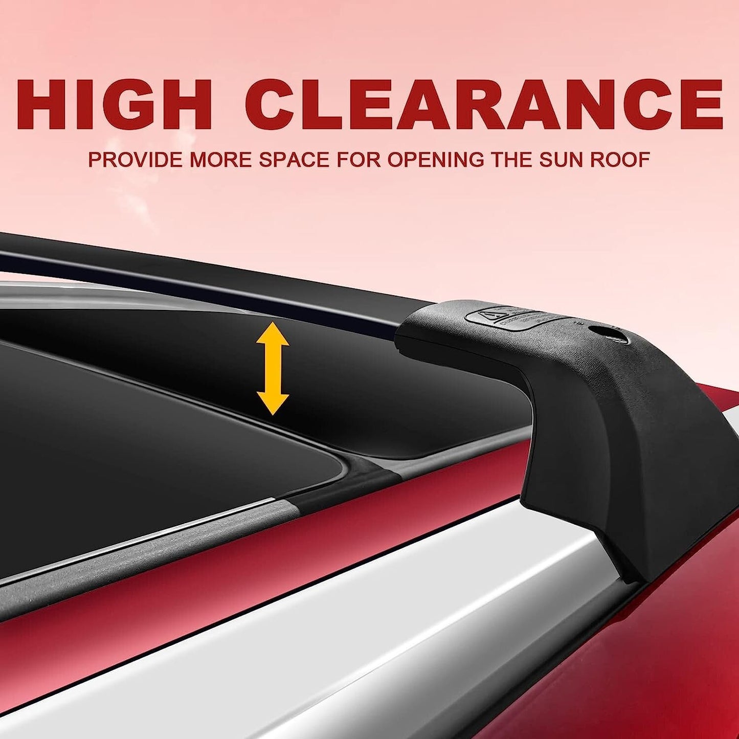 Heavy Duty 260lbs Lockable Cross Bars Roof Racks 20 to 23 Toyota Highlander