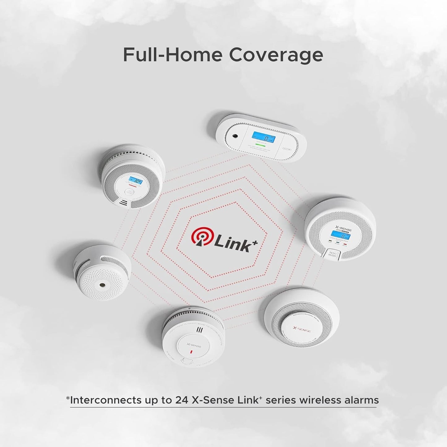 X-Sense Wireless Interconnected Combination Smoke and Carbon Monoxide Detector