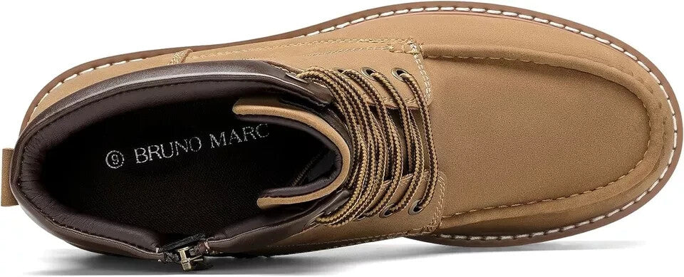 Bruno Marc Men's Moc Toe Boot Fashion Comfort Casual Wedge Boots Size 11