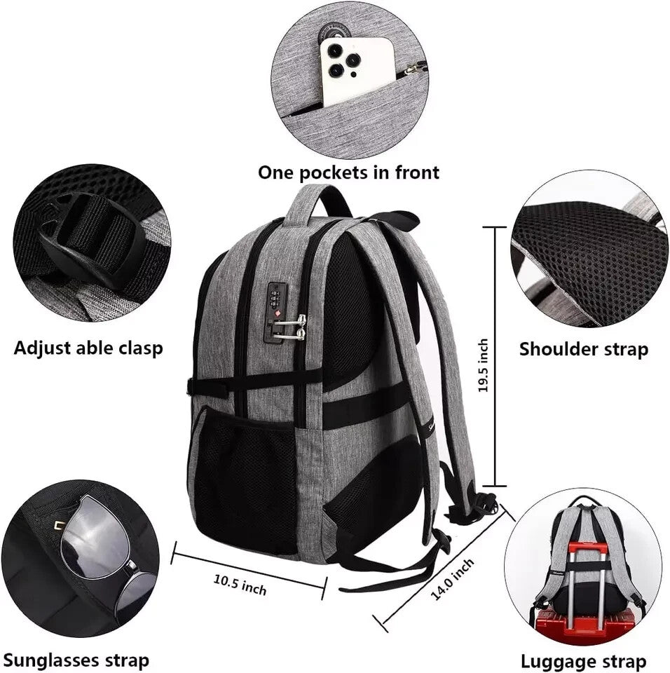 Anti Theft Laptop Backpack Travel Backpacks with usb Charging Port for Women ...