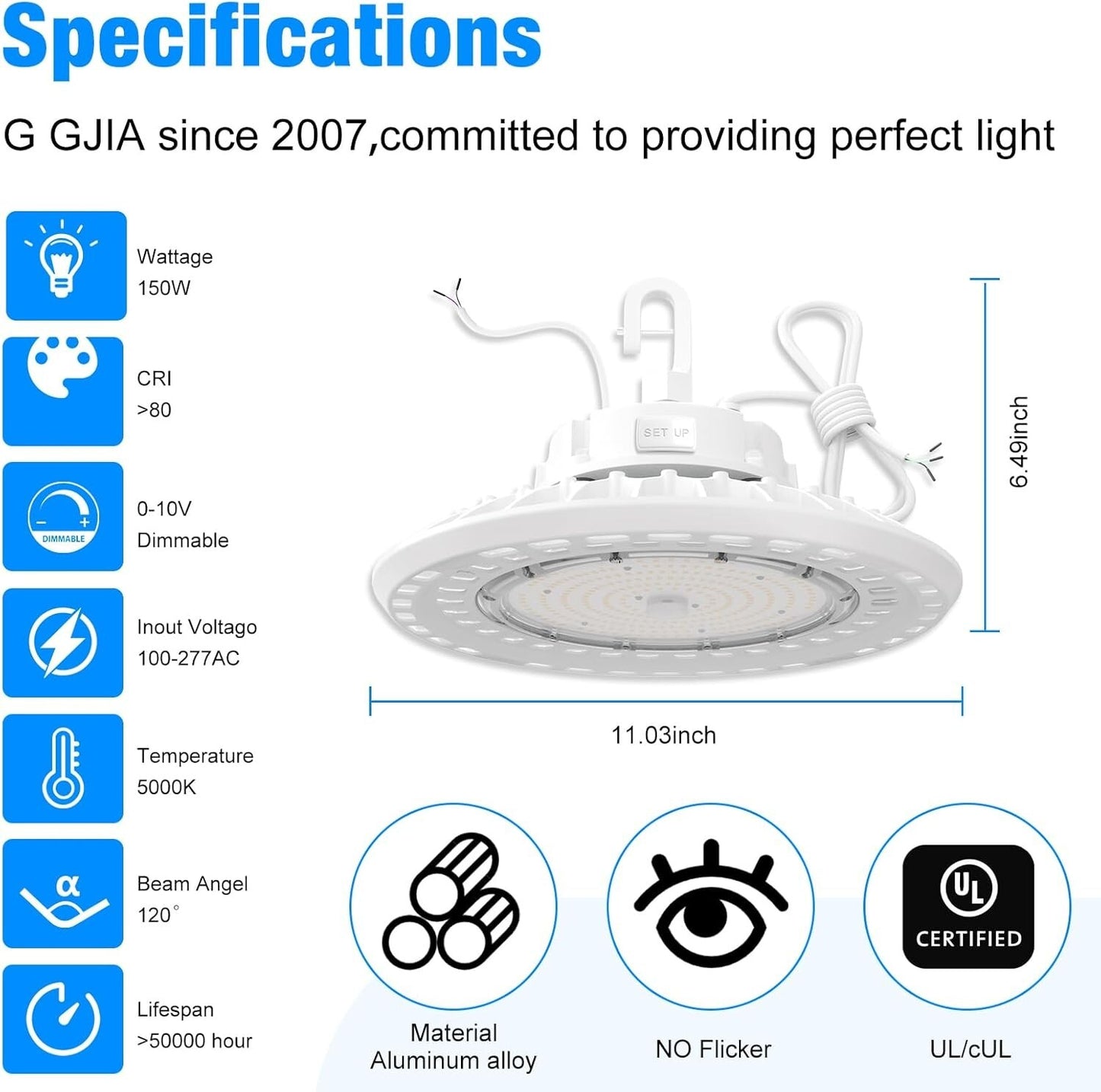 4PACK UFO LED High Bay Light, High Bay Led Shop Lights for Warehouse Barn Factor