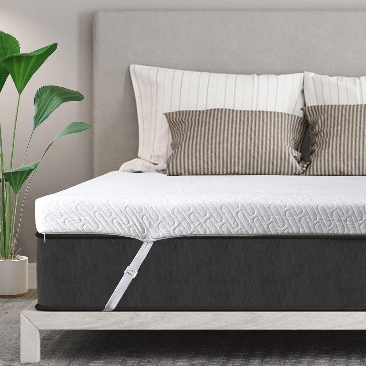 3 Inch Gel Memory Foam Mattress Topper King Size High Density Cooling Pad Pressu