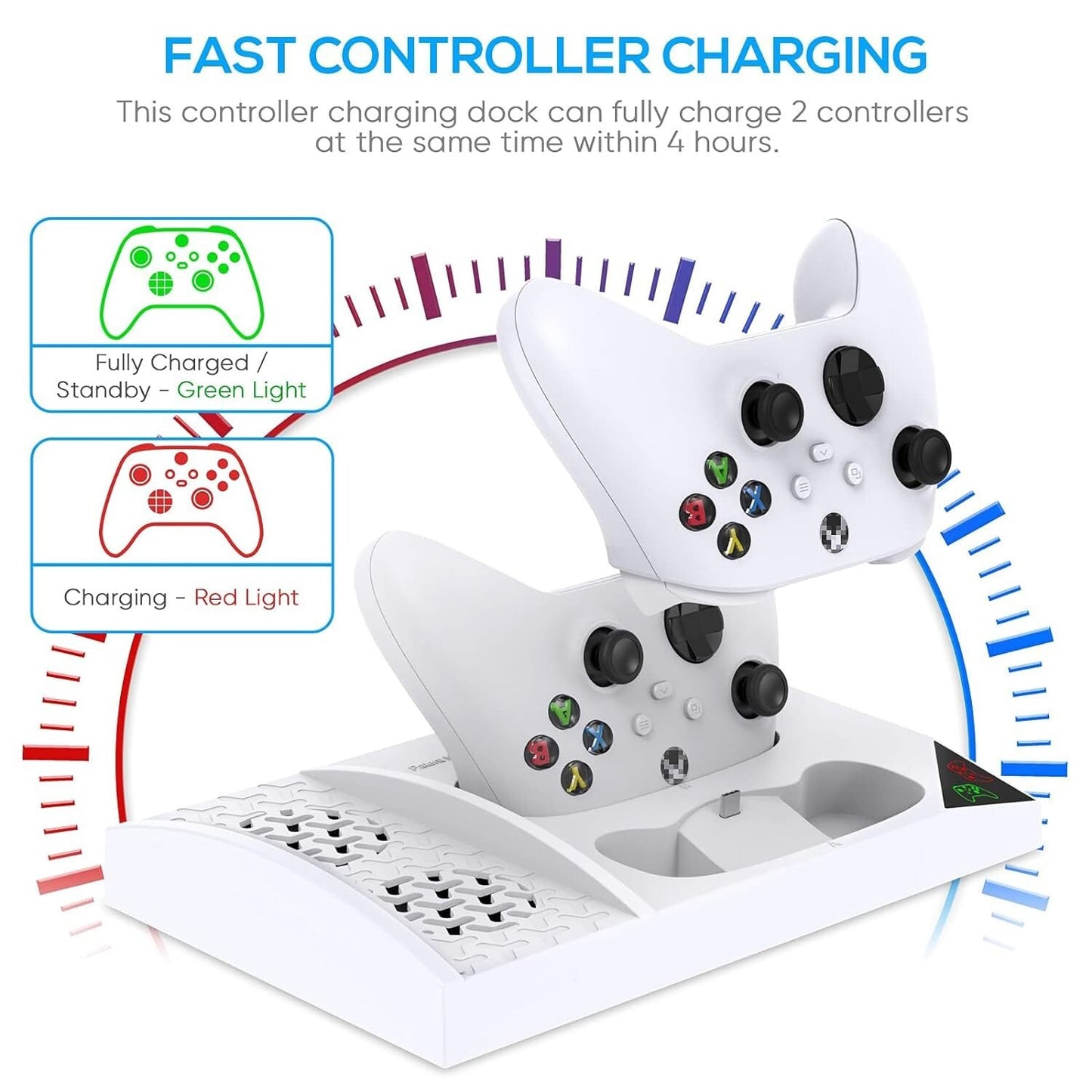 Charger Stand with Cooling Fan for Xbox Series S Console and Controller...