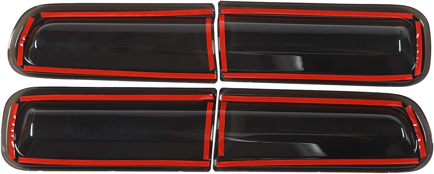 JeCar for Challenger 2015+ Smoked Tail Light Covers Rear Light Guards Exterior