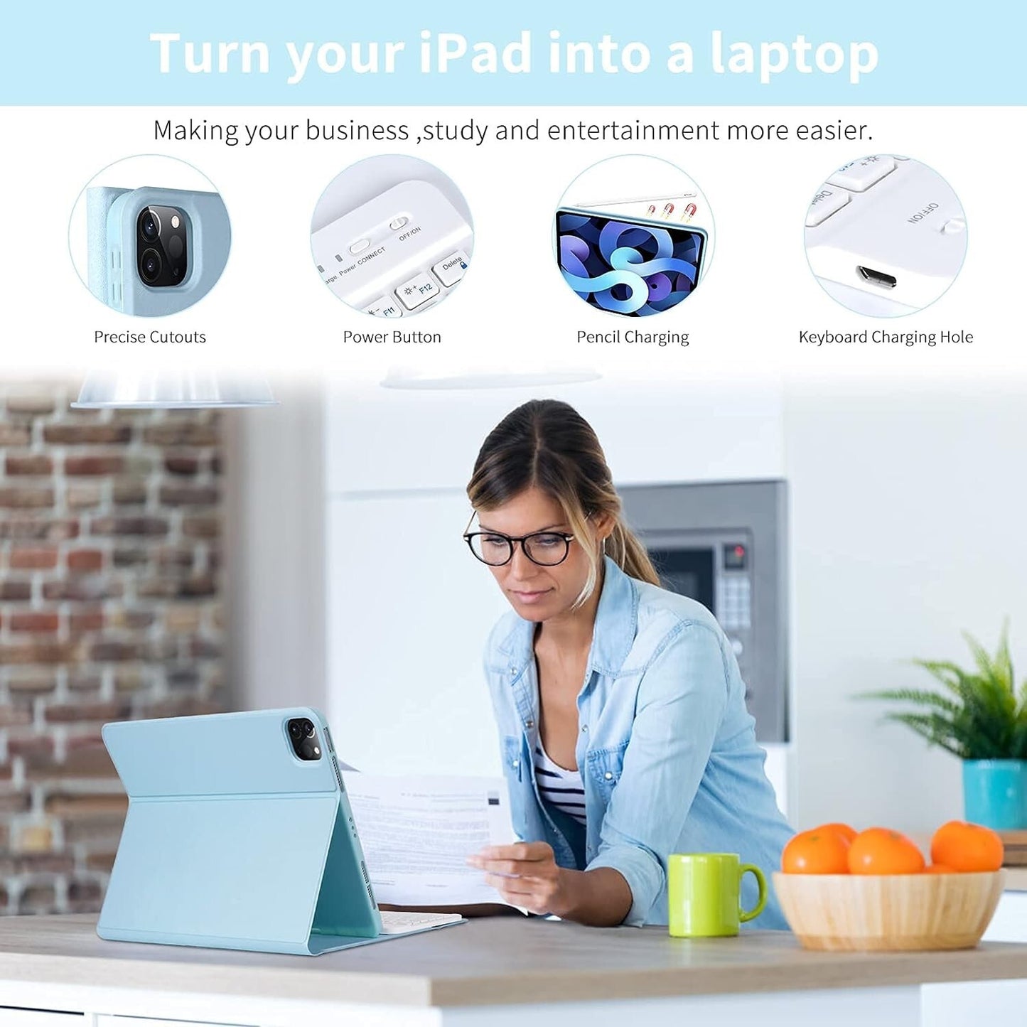 Keyboard Case for iPad Pro 11 inch 4th Generation 2022 / iPad Pro 11" 2021&2020.