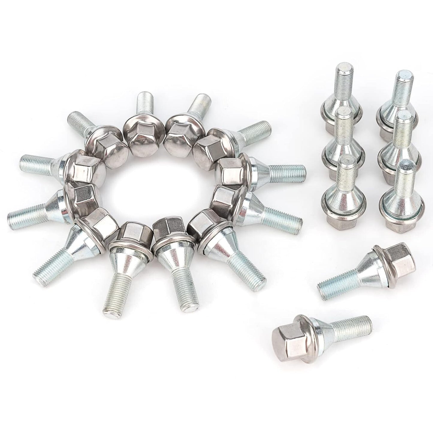 611-005 Wheel Lug Bolts, M12-1.25, 19mm Hex, 25mm Thread, 20pcs