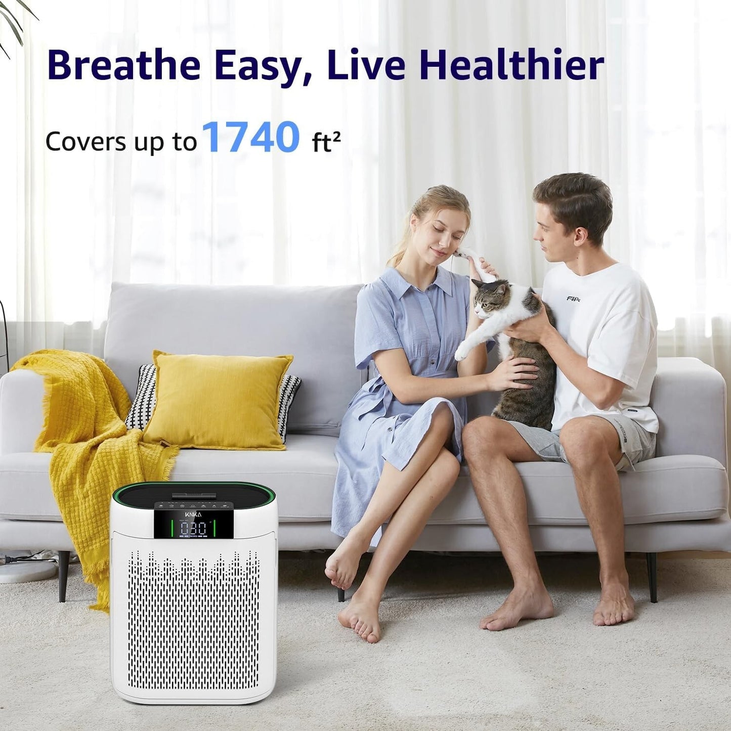 Air Purifiers for Home, Large Room, Bedroom up to 1740 sq ft, Hepa Air Purifier
