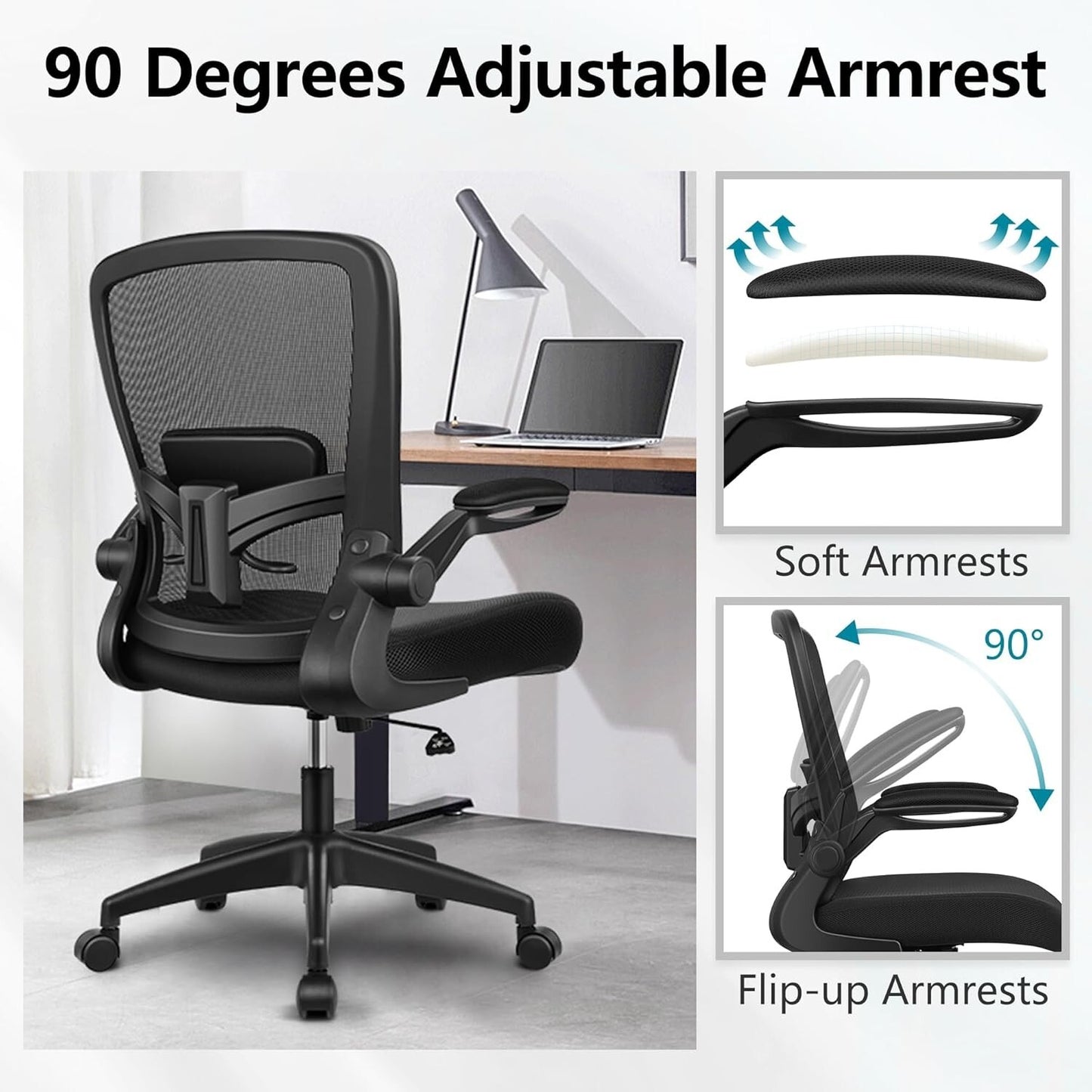 FelixKing Office Chair, Ergonomic Desk Chair Breathable Mesh Chair, Black