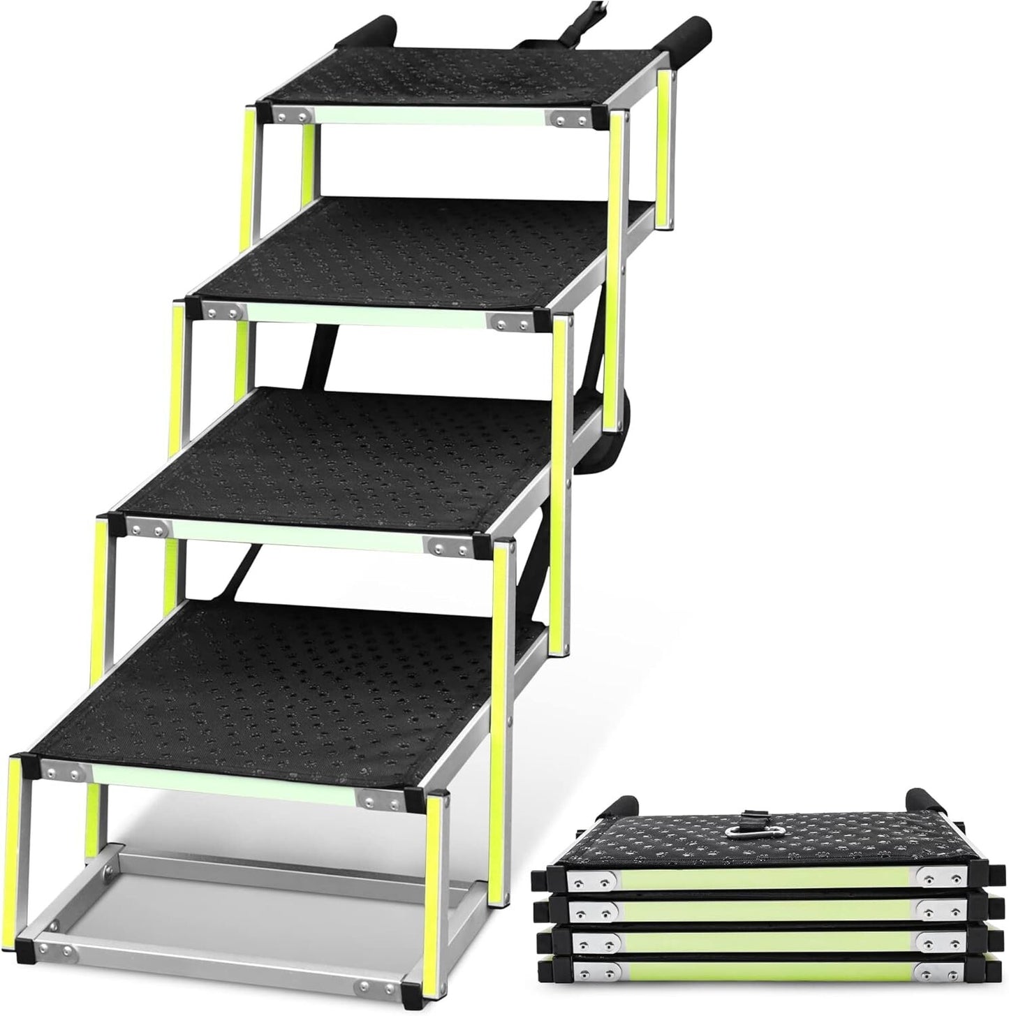 Dog Stairs for Large Dogs PRIORPET - Glow in The Dark Marking - Foldable Dog ram