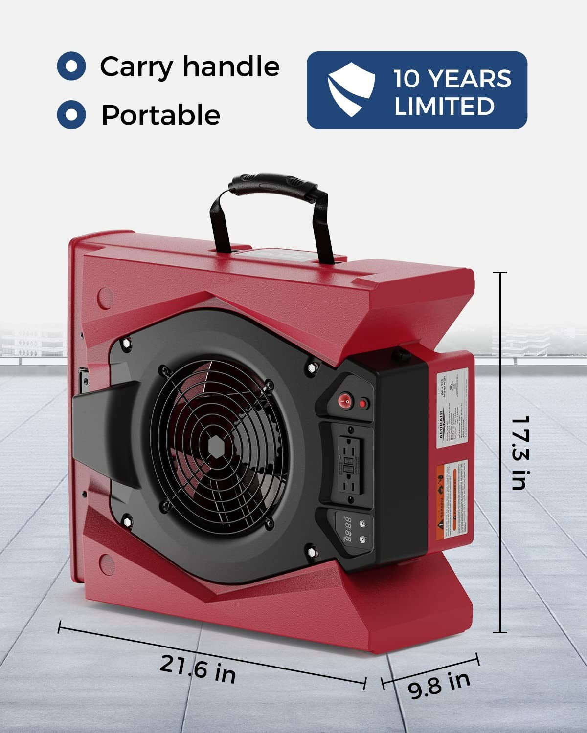 ALORAIR Zeus 900 Air Mover Commercial Blower for Carpets,Walls, Floor Blower Fan