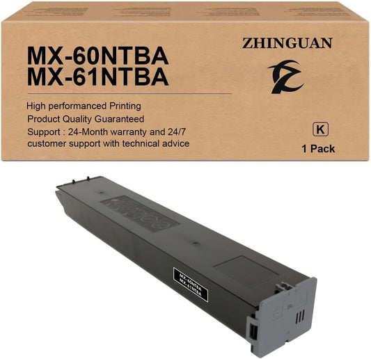 1PK MX-61NT-BA MX-61NTBA Black Toner Cartridge Works