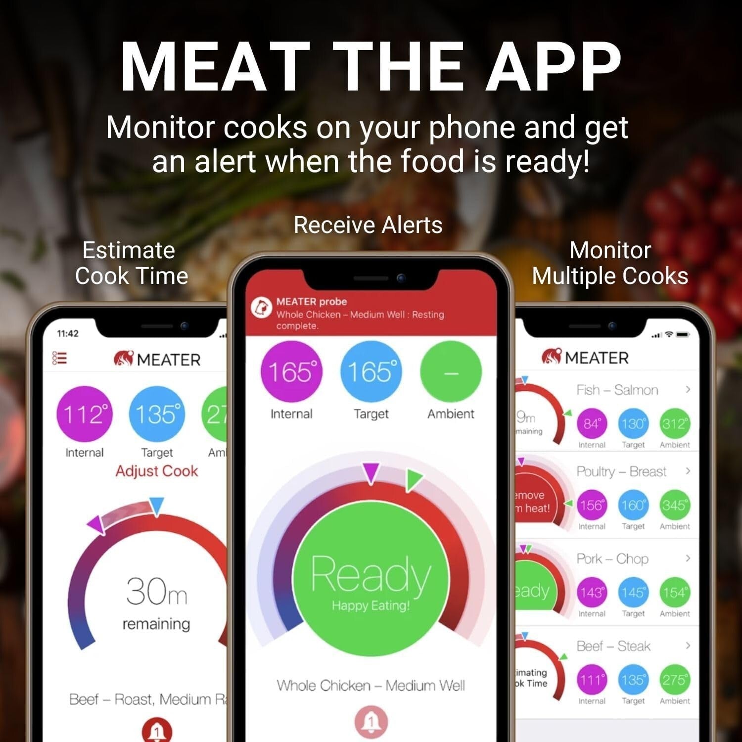 Plus: Long Range Wireless Smart Meat Thermometer with Bluetooth Booster | for BB