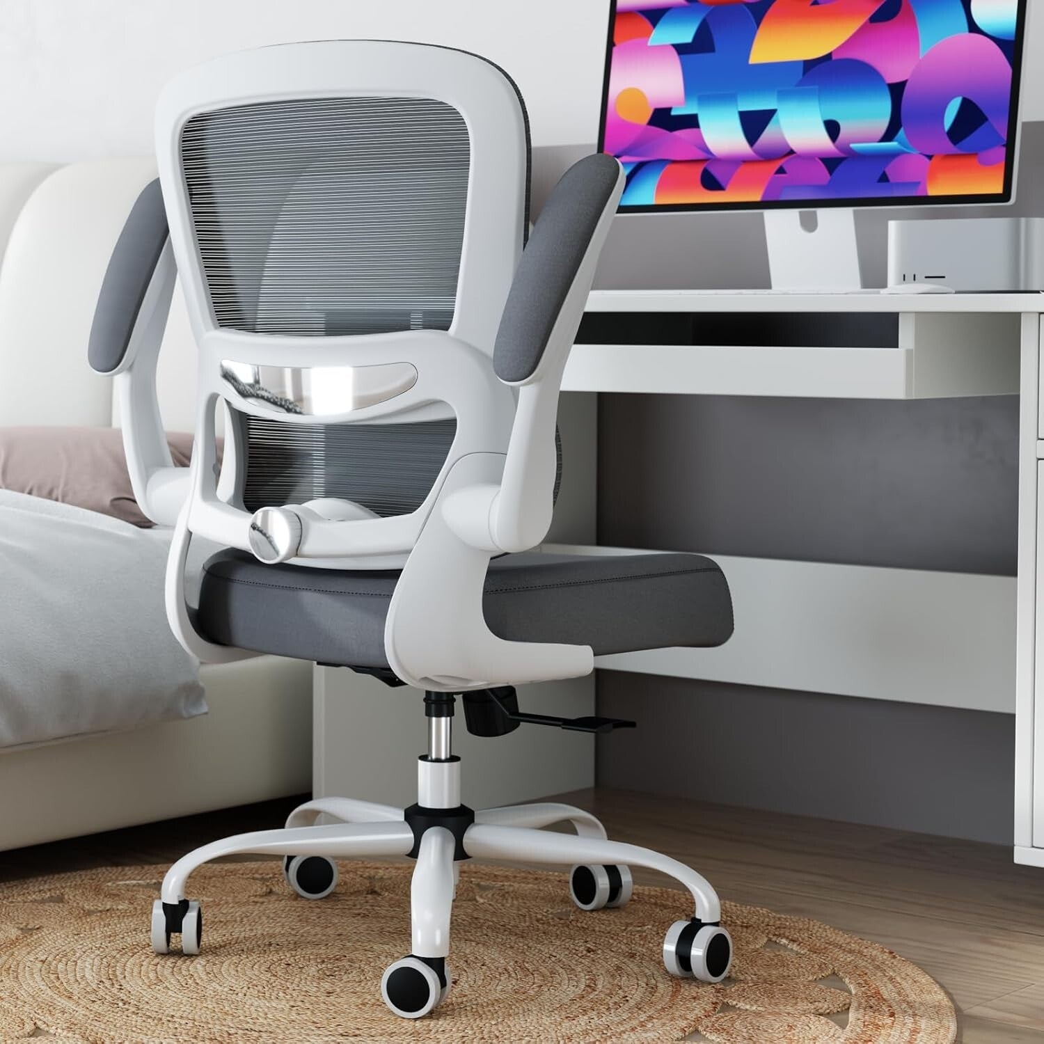 Office Chair Ergonomic Desk Chair with Adjustable Lumbar Support, Mesh Computer