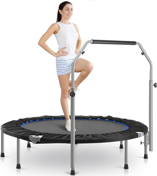 Sweetcrispy 40” Foldable Mini Trampoline for Adults, Exercise Trampoline