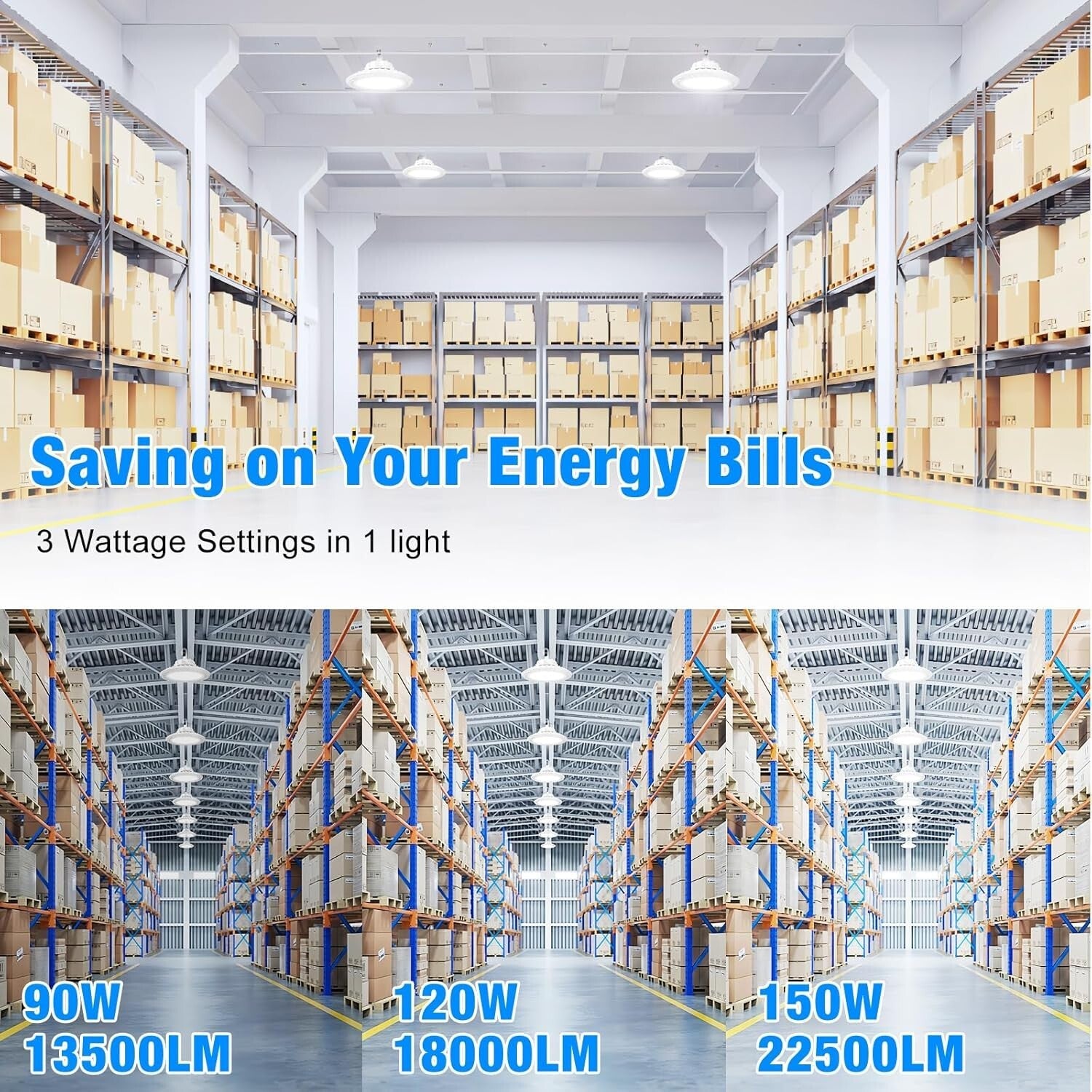 4PACK UFO LED High Bay Light, High Bay Led Shop Lights for Warehouse Barn Factor