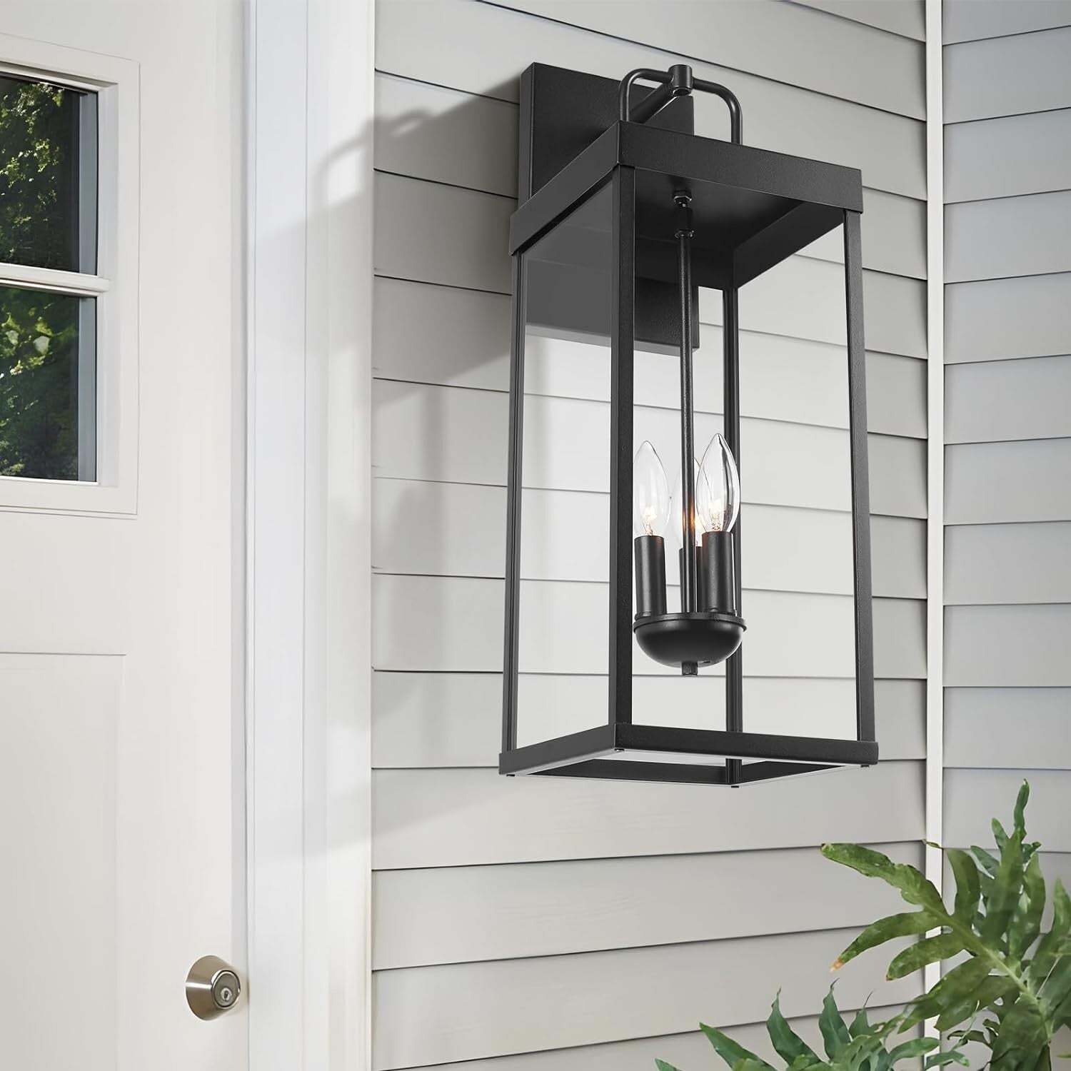 Outdoor Wall Sconce Light, 24 Inch Tall Transitional Exterior Wall Bracket Light