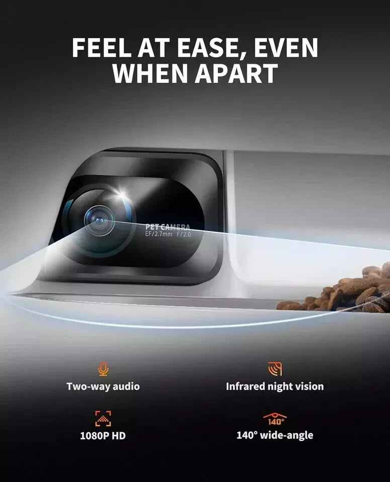 PETKIT Automatic Cat Feeder with Camera,1080P HD Video with Night Vision