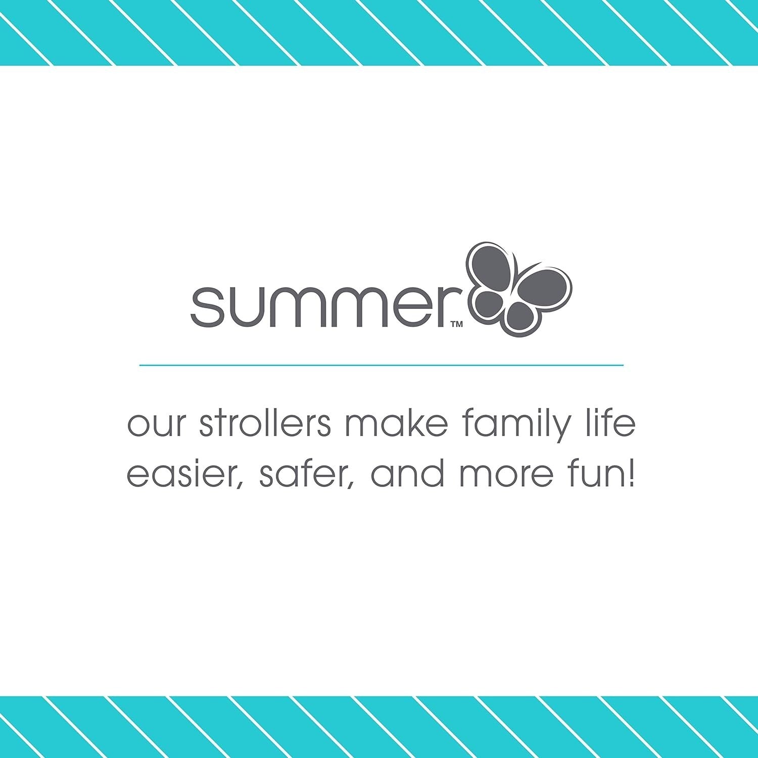Summer Infant 3Dlite Convenience Baby Stroller, Teal, Lightweight Stroller