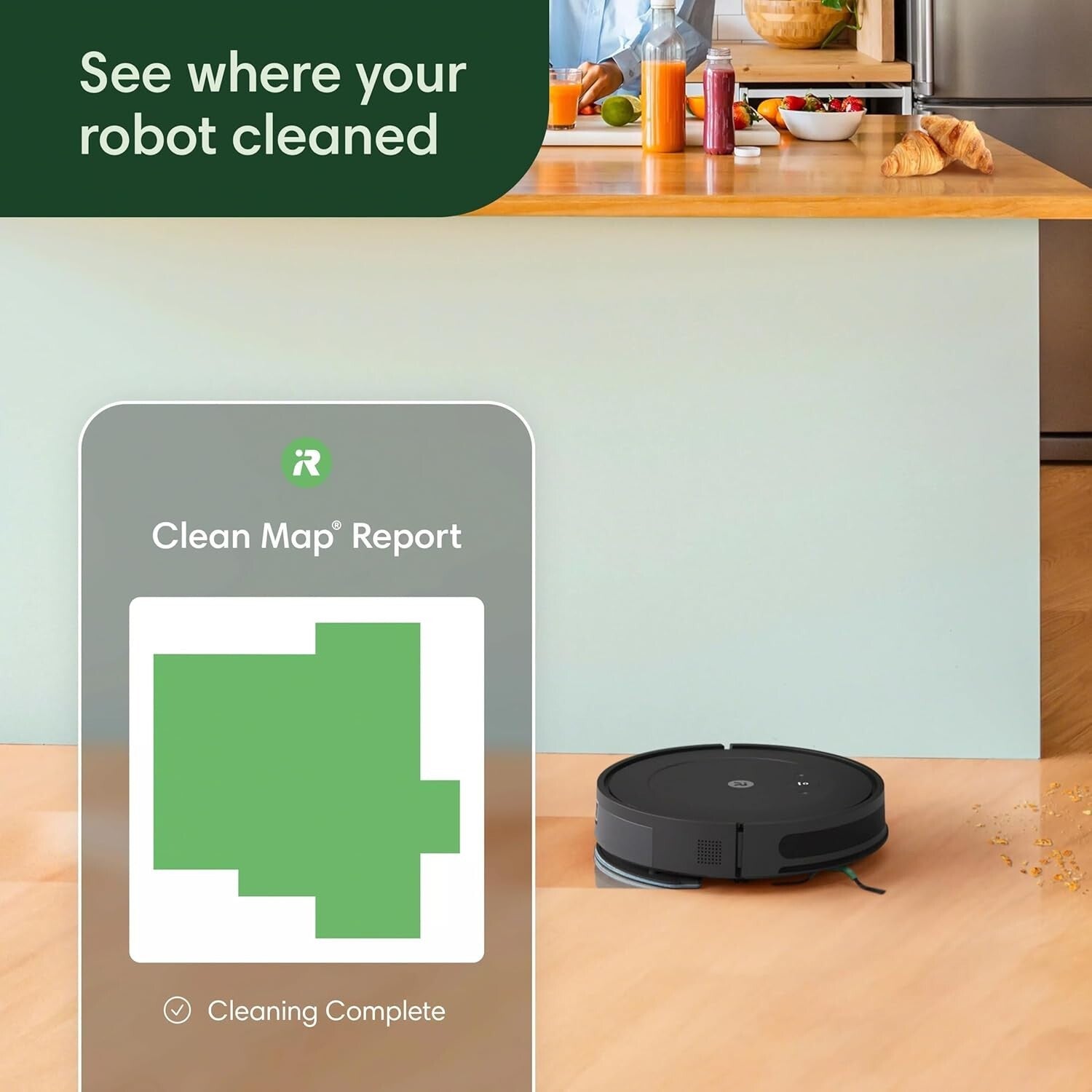 iRobot Roomba Combo Robot Vacuum  (NO MOP)(Y0110) - CLEAN!  Black (TESTED)