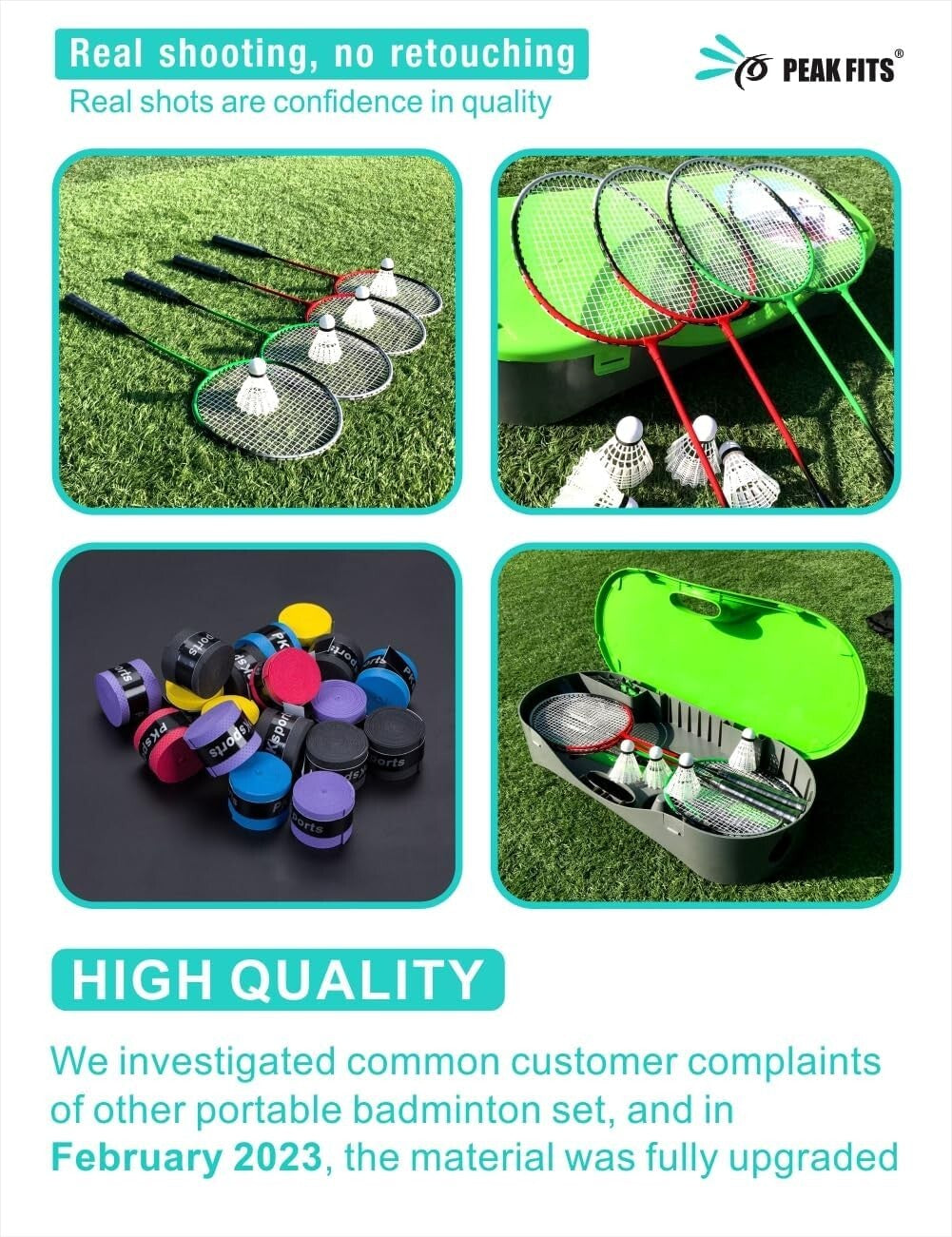 Portable Badminton Net Set,Folding Volleyball Badminton Net,4 Professional Graph