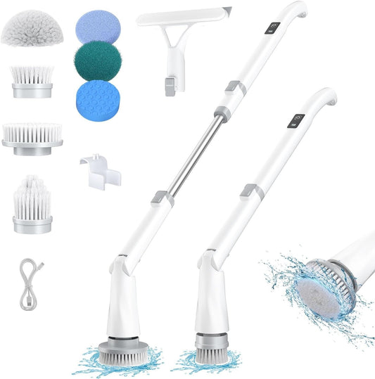 Electric Spin Scrubber, Electric Shower Scrubber with Long Handle Adjustable