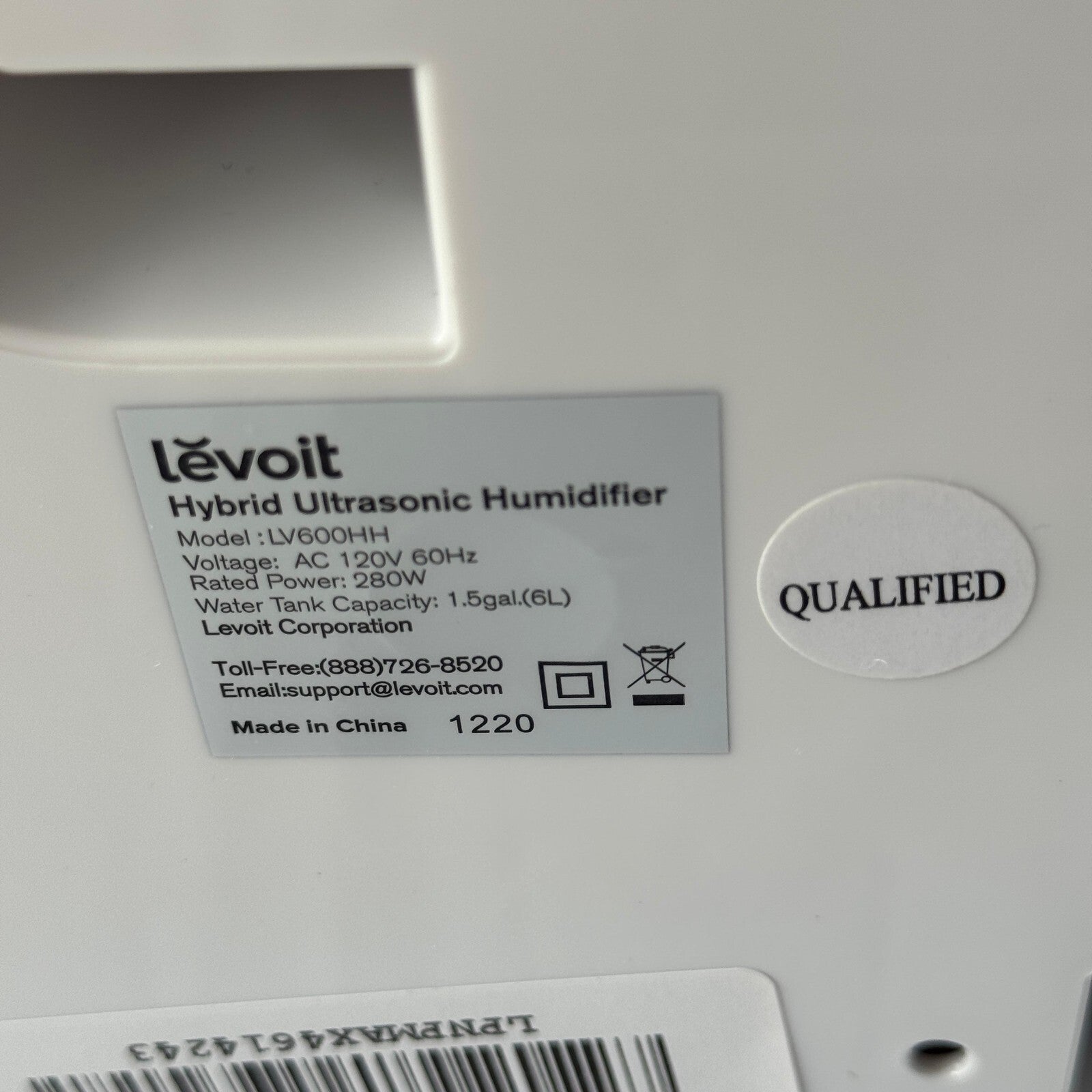 LEVOIT Humidifiers for Bedroom Large Room Home, 6L Warm (NO CONTROL) (TESTED)
