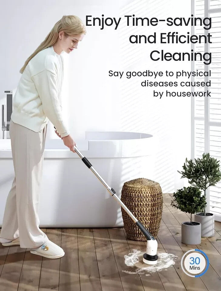Keimi Electric Spin Scrubber, 2023 New Cordless Voice Prompt Shower Cleaning Bru