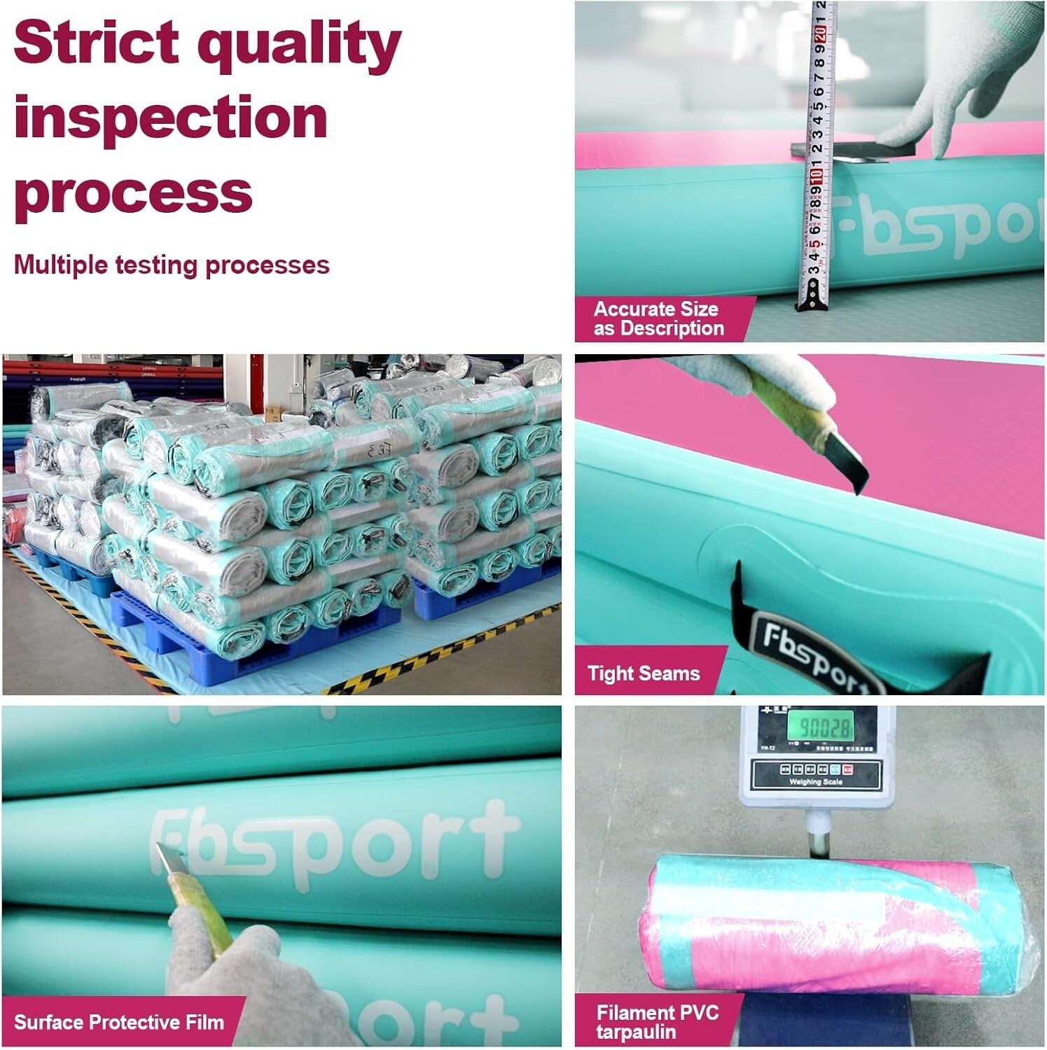 Inflatable Training Mats Gymnastics Tracks for Home Use 20ft×3.25ft×0.325ft