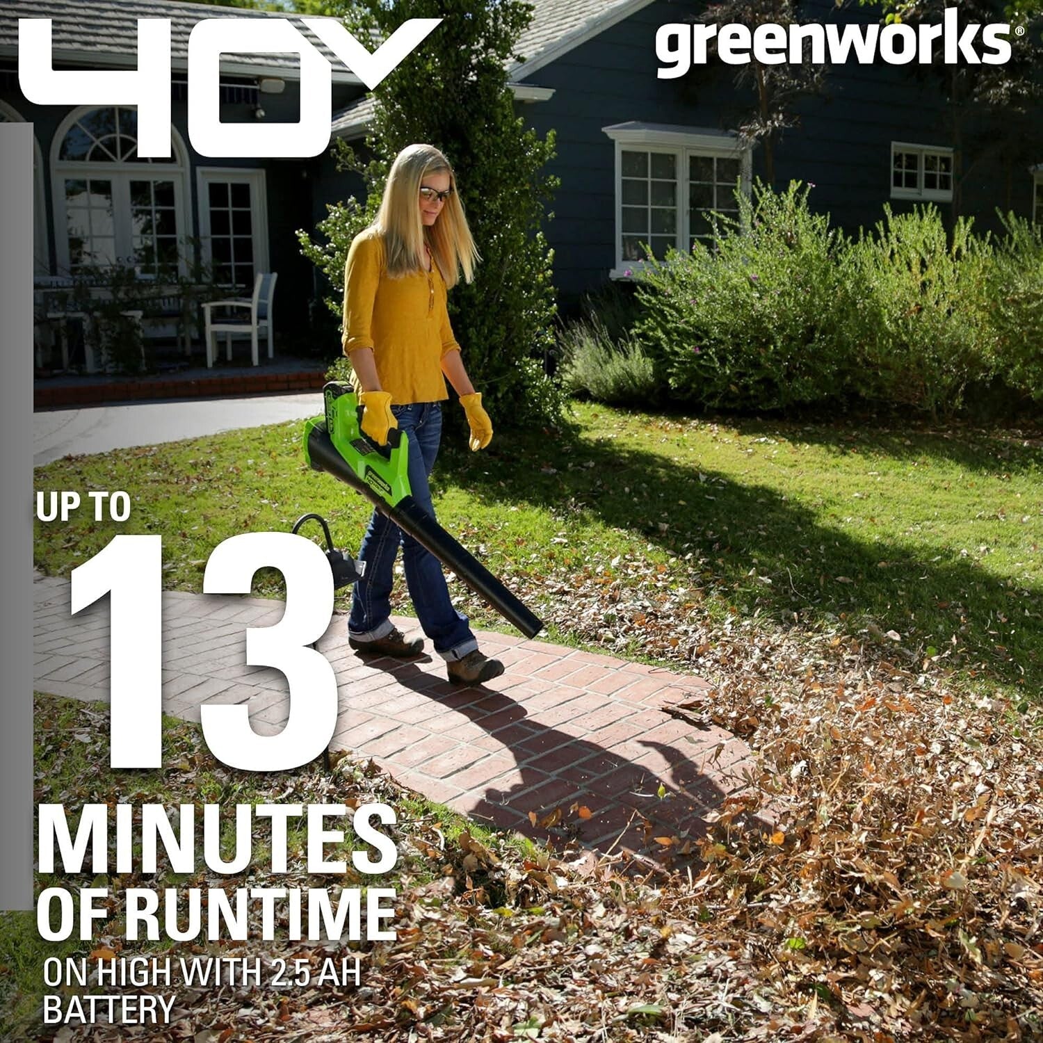Greenworks 40V (110 MPH / 390 CFM) Cordless Axial Blower, 2.5Ah (Tool Only)