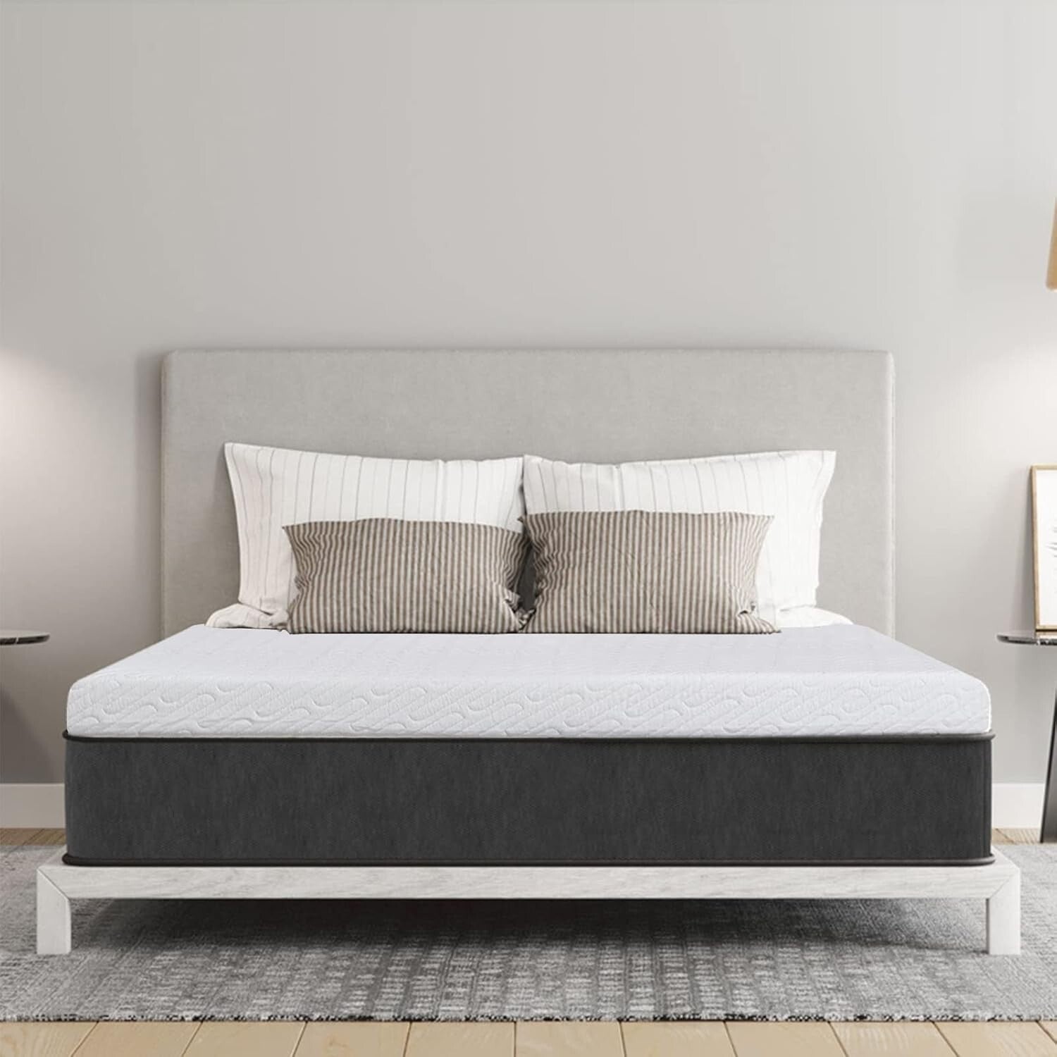3 Inch Gel Memory Foam Mattress Topper King Size High Density Cooling Pad Pressu