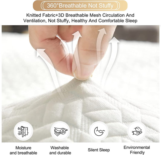 3 Inch Gel Infused Memory Foam Mattress Topper Full Size, High Density Cooling