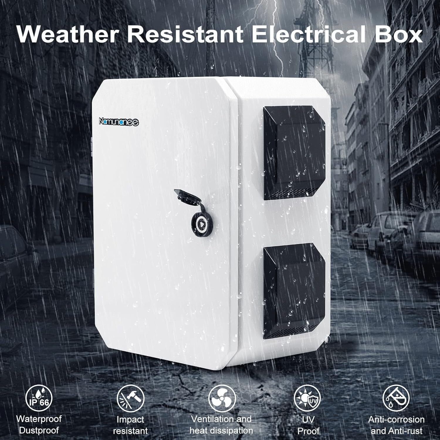 Outdoor Electrical Box, Cold-Rolled Steel Plate, Aluminum Alloy Back Beam