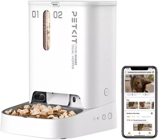 PETKIT Automatic Cat Feeder with Camera,1080P HD Video with Night Vision