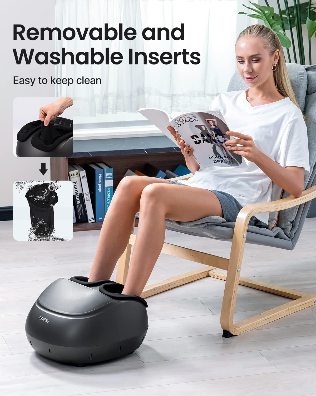 RENPHO Foot Massager Machine [2025 Upgraded], FSA HSA Eligible Shiatsu Foot
