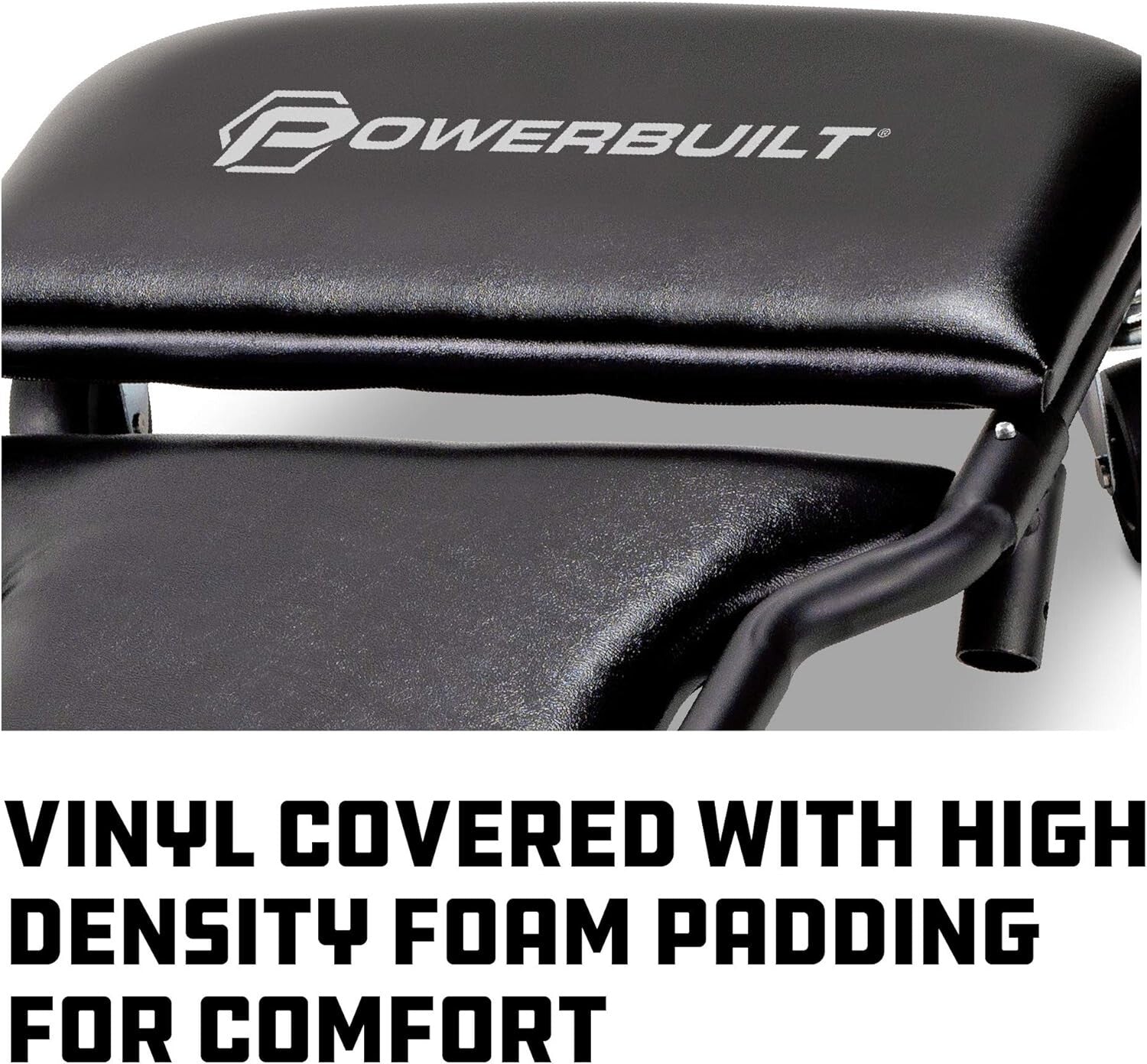 Powerbuilt 42" Tri-Fold Creeper, Rolling Seat and Brake Stool, All-in-One Adjust