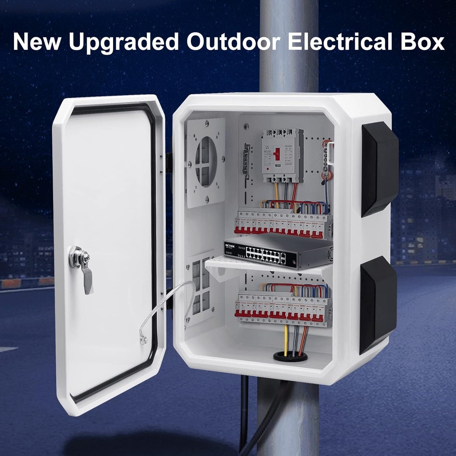 Outdoor Electrical Box, Cold-Rolled Steel Plate, Aluminum Alloy Back Beam