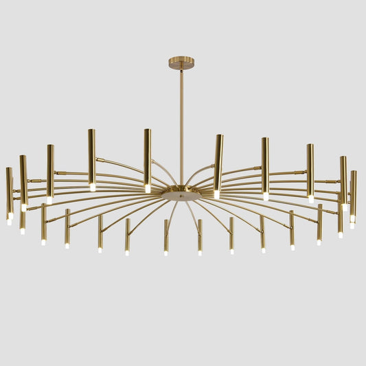 KCO Lighting Mid Century Modern Gold Sputnik Chandelier 24-Light Antique Brushed