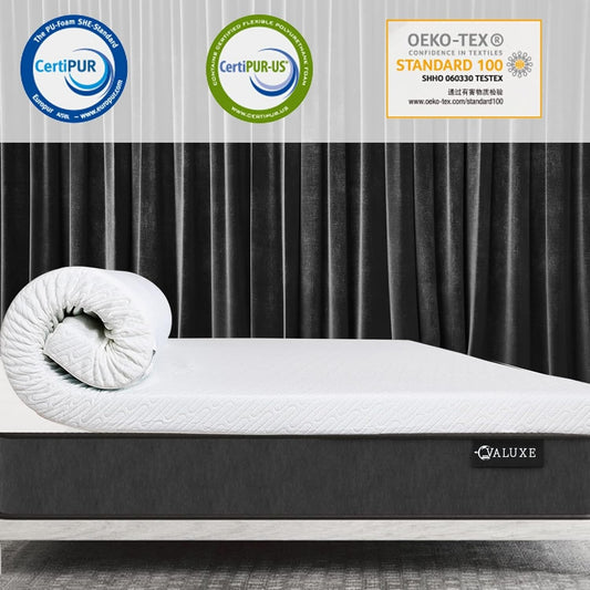 3 Inch Gel Memory Foam Mattress Topper King Size High Density Cooling Pad Pressu